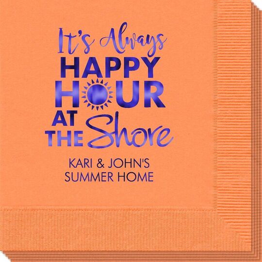 It's Always Happy Hour at the Shore Napkins